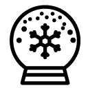 snowflake snowglobe line Icon