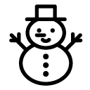 snowman line Icon