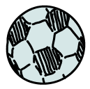 soccer ball Doodle Icon