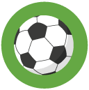 soccer ball Flat Round Icon