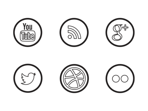 social-media-line-icons