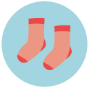 socks Flat Round Icon