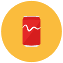 soda can Flat Round Icon