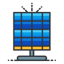 solar panel Filled Outline Icon