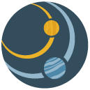 solar system Flat Round Icon
