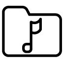 sound music folder line Icon