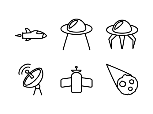 space-line-icons
