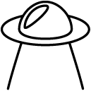 spaceship line Icon