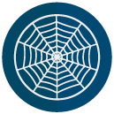 spider web Flat Round Icon