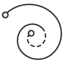 spiral Filled Outline Icon