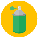 spray can Flat Round Icon