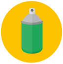 spray can Flat Round Icon