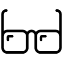 square glasses line Icon