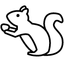 squirrel line Icon