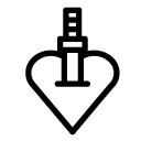stabbed heart line Icon