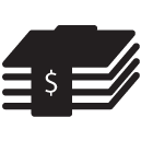 stack money glyph Icon