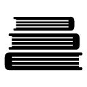 stack of books glyph Icon