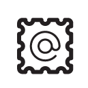 stamp email address line Icon