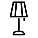 standing lamp line Icon