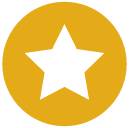 star rating Flat Round Icon