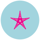 starfish Flat Round Icon