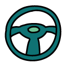 steering wheel Doodle Icon