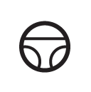 steering wheel line Icon