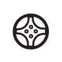 steering wheel_1 line Icon