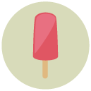 stick ice-cream Flat Round Icon