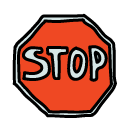 stop sign Doodle Icon