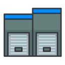 storage lockers Filled Outline Icon
