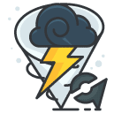storm Filled Outline Icon