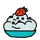 strawberry joghurt Doodle Icons