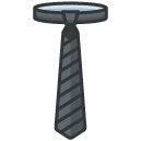 striped tie Filled Outline Icon