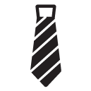 striped tie glyph Icon