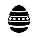 stripes dots egg glyph Icon