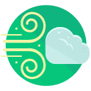 strong wind Flat Icon