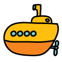 submarine Doodle Icon