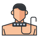 submissive man Filled Outline Icon