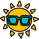 sun glasses Doodle Icon