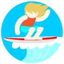 surfer flat Icon