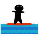 surfing flat Icon