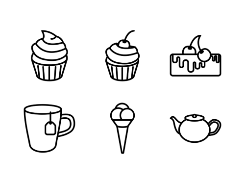 sweets-line-icons