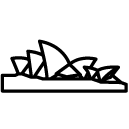 sydney opera house line Icon