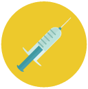 syringe Flat Round Icon