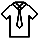 t shirt and tie line Icon