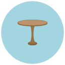table Flat Round Icon