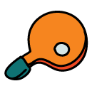 table tennis paddle Doodle Icon