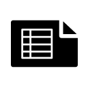 tables landscape document glyph Icon