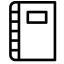 tagged notebook 1 line Icon